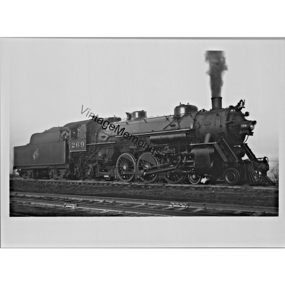 Vtg Mobile & Ohio Railroad M. O. 269 Steam Locomotive 5"x7" Real Photo T2-538